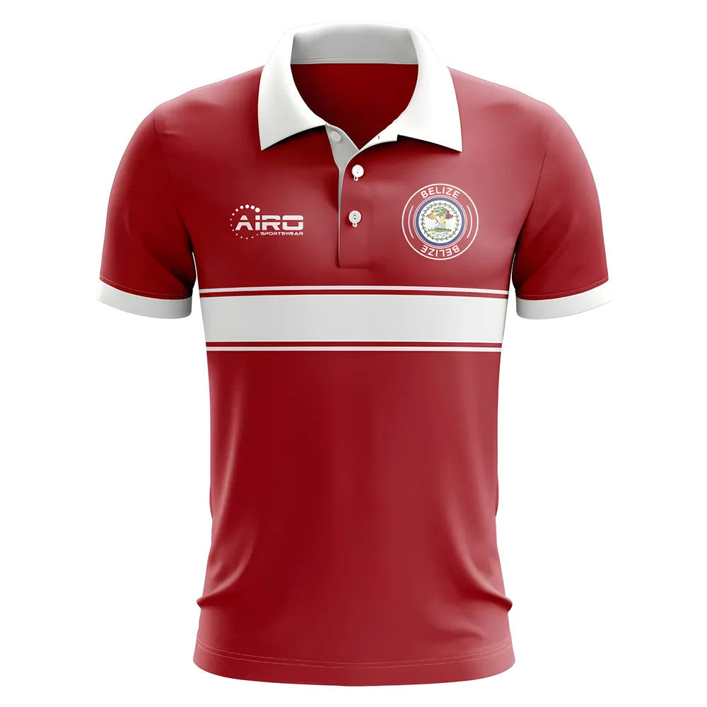 Belize Concept Stripe Polo Shirt (Red)_1