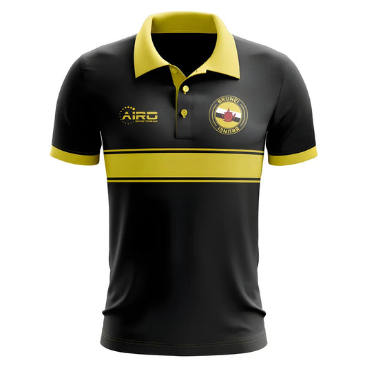 Brunei Concept Stripe Polo Shirt (Black)_1
