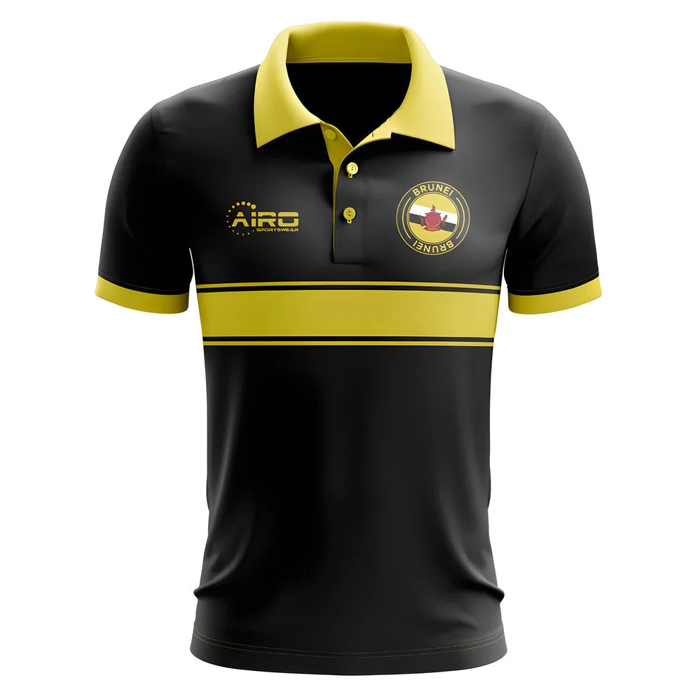 Brunei Concept Stripe Polo Shirt (Black)_1