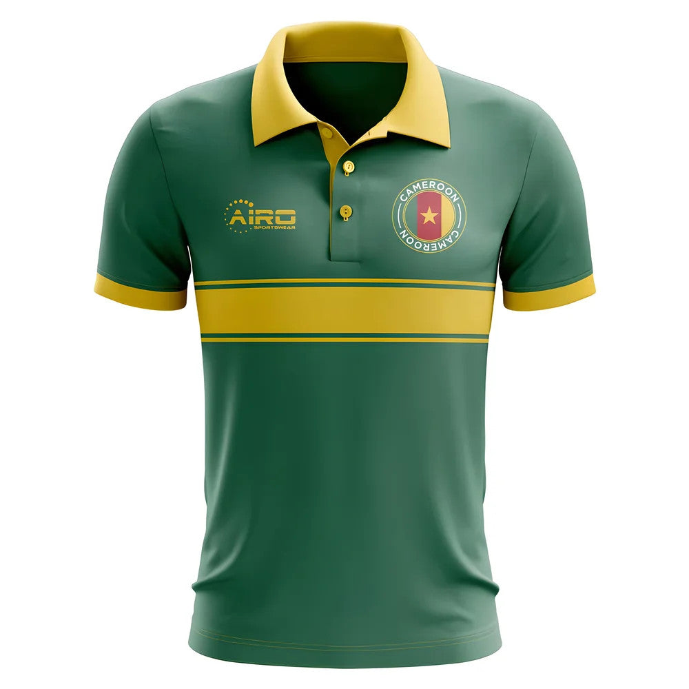 Cameroon Concept Stripe Polo Shirt (Green)_1