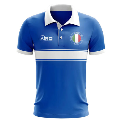 Italy Concept Stripe Polo Shirt (Blue)_1