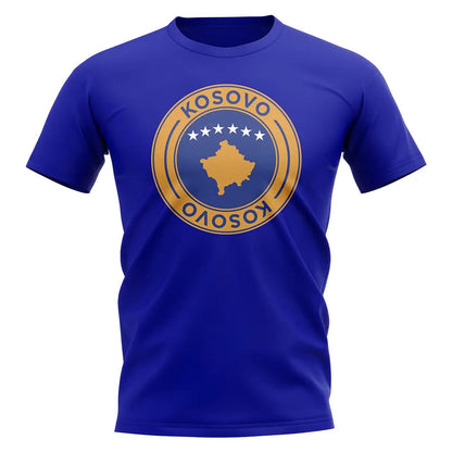 Kosovo Football Badge T-Shirt (Royal)_1