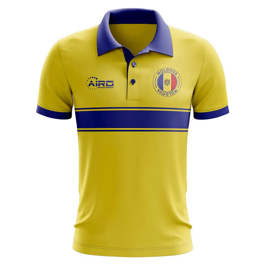 Moldova Concept Stripe Polo Shirt (Yellow)_0