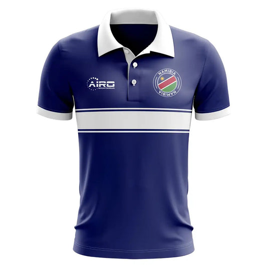 Namibia Concept Stripe Polo Shirt (Navy)_0