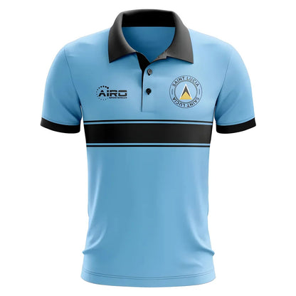 Saint Lucia Concept Stripe Polo Shirt (Sky)_1
