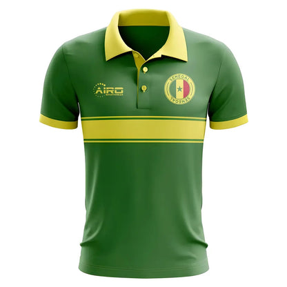 Senegal Concept Stripe Polo Shirt (Green)_0