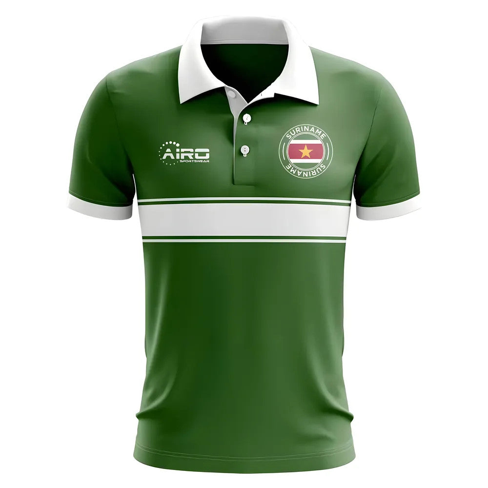 Suriname Concept Stripe Polo Shirt (Green)_1