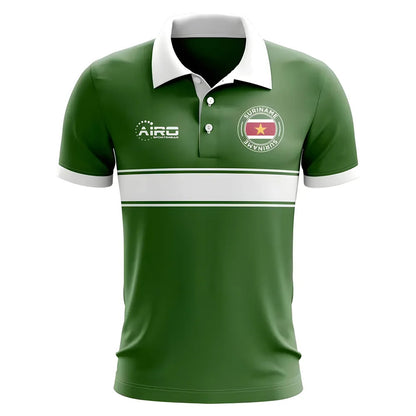 Suriname Concept Stripe Polo Shirt (Green)_1