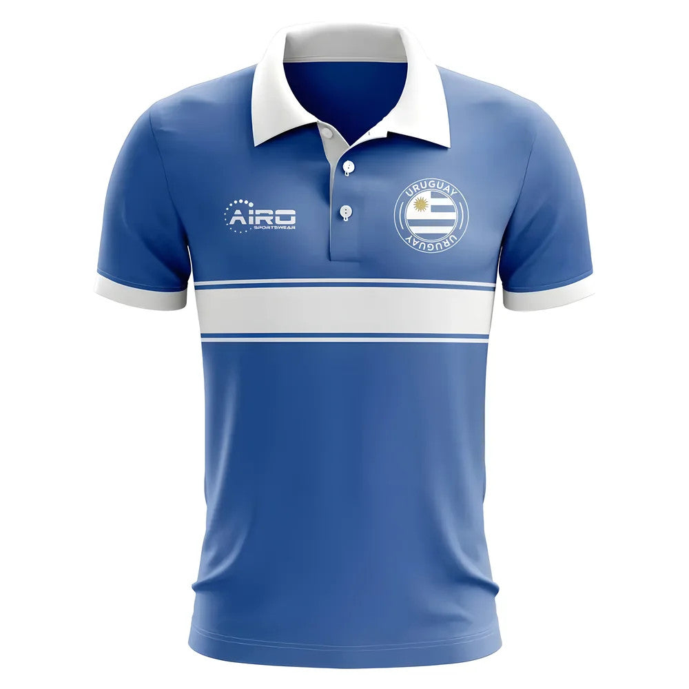 Uruguay Concept Stripe Polo Shirt (Blue)_0