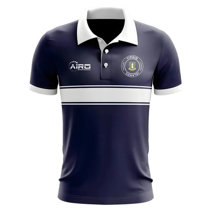 Virgin Islands Concept Stripe Polo Shirt (Navy)_0