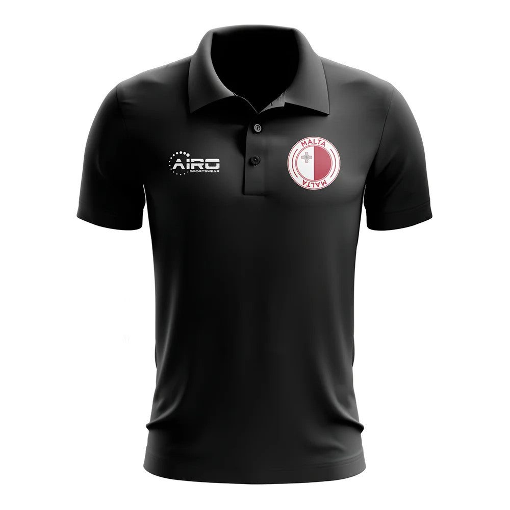 Malta Football Polo Shirt (Black)_0