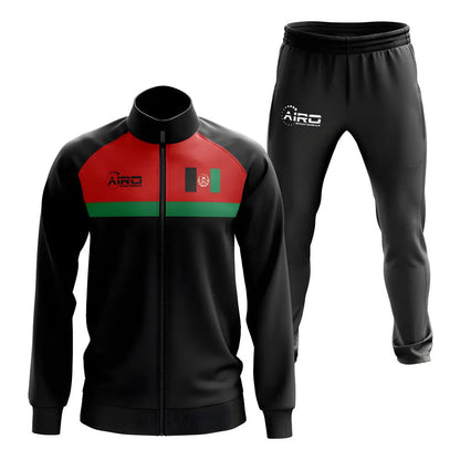 Afghanistan Concept Football Tracksuit (Black)_1