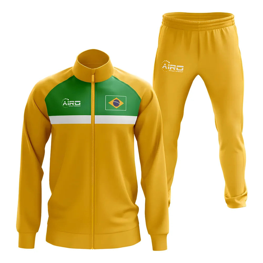 Brazil Concept Football Tracksuit (Yellow)_1