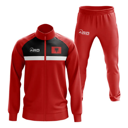 Albania Concept Football Tracksuit (Red)_1