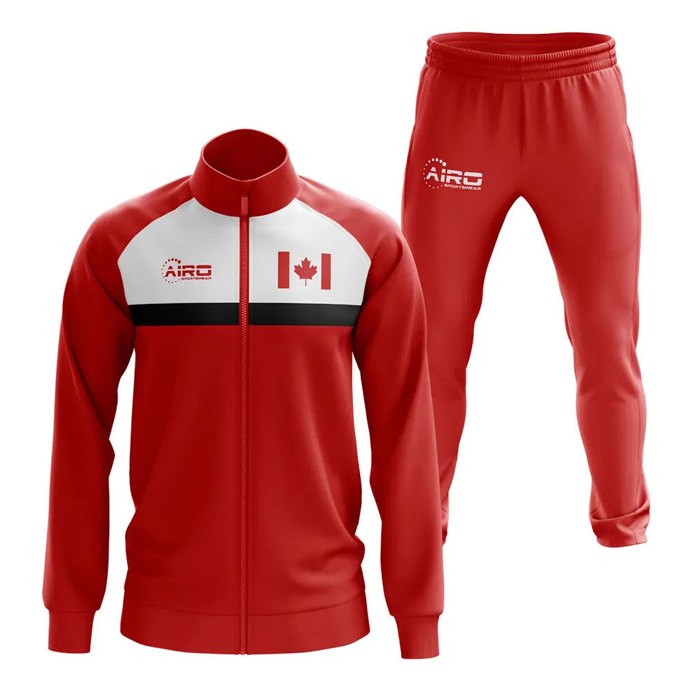 Canada Concept Football Tracksuit (Red)_1