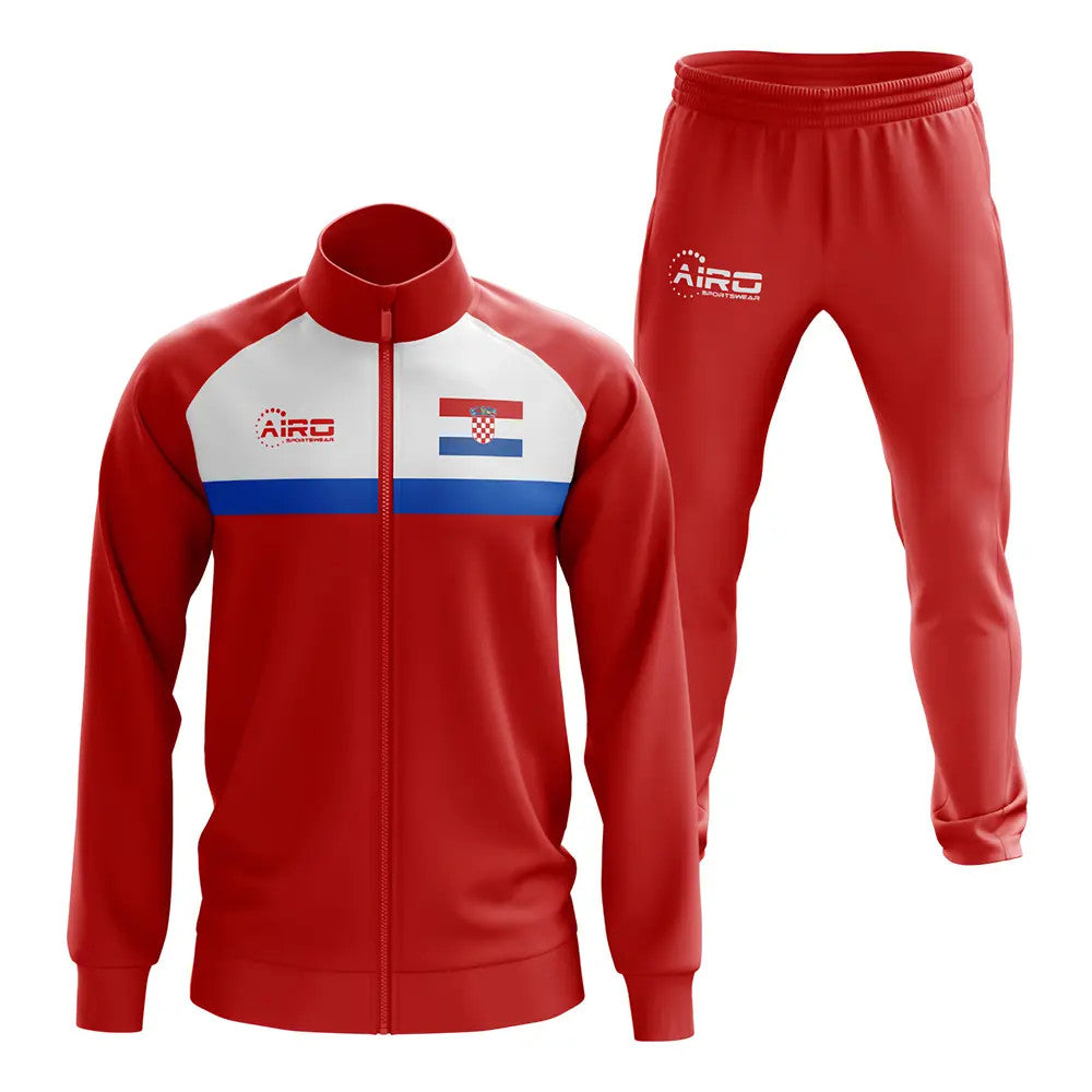 Croatia Concept Football Tracksuit (Red)_0