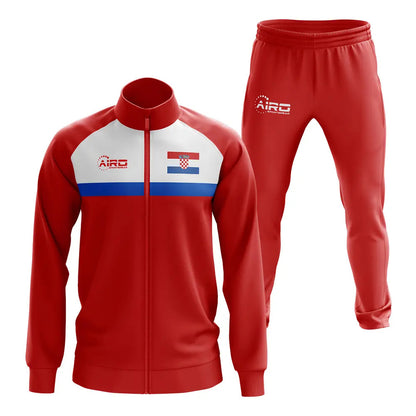 Croatia Concept Football Tracksuit (Red)_1