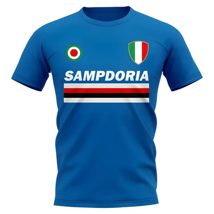 Sampdoria Vintage Football T-Shirt (Blue)_1