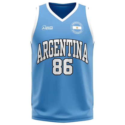 Argentina Home Concept Basketball Shirt - Kids_1