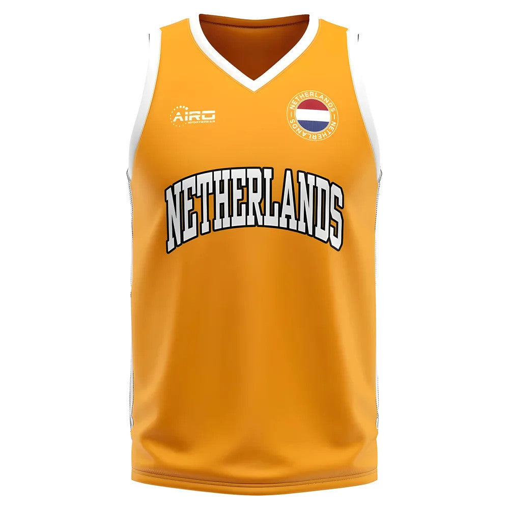 Netherlands Home Concept Basketball Shirt_1