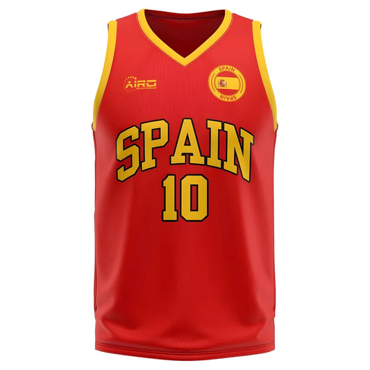 Spain Home Concept Basketball Shirt_0