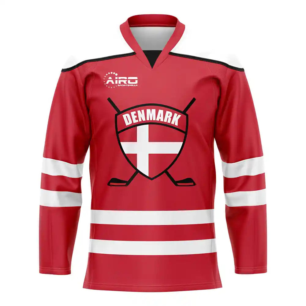 Denmark Home Ice Hockey Shirt_0