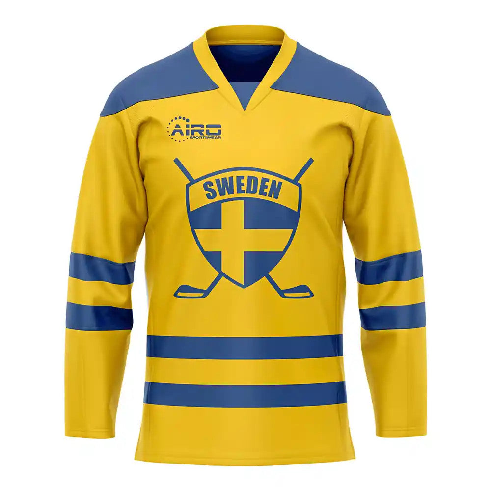 Sweden Home Ice Hockey Shirt_0