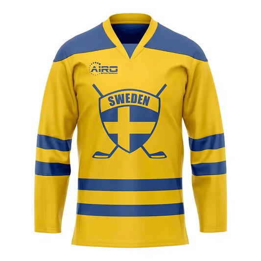 Sweden Home Ice Hockey Shirt_0