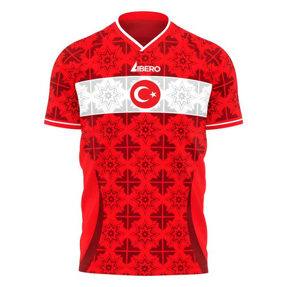  2025-2026 Turkey Euro Home Concept Shirt Kids Short Sleeve_1