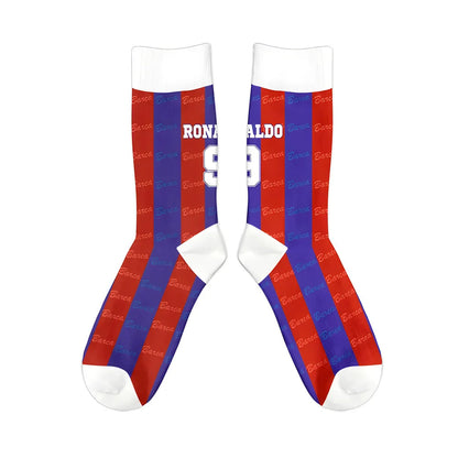 Barcelona 1996-1997 Ronaldo Retro Football Socks_1