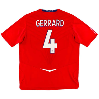 England 2008 Away Shirt (Gerrard #4) ((Excellent) XL)_0