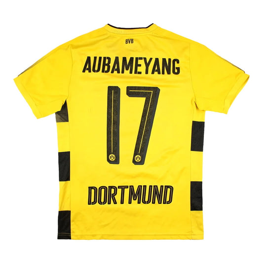 Borussia Dortmund 2017-18 Home Shirt (Aubameyang #17) (Excellent)_1