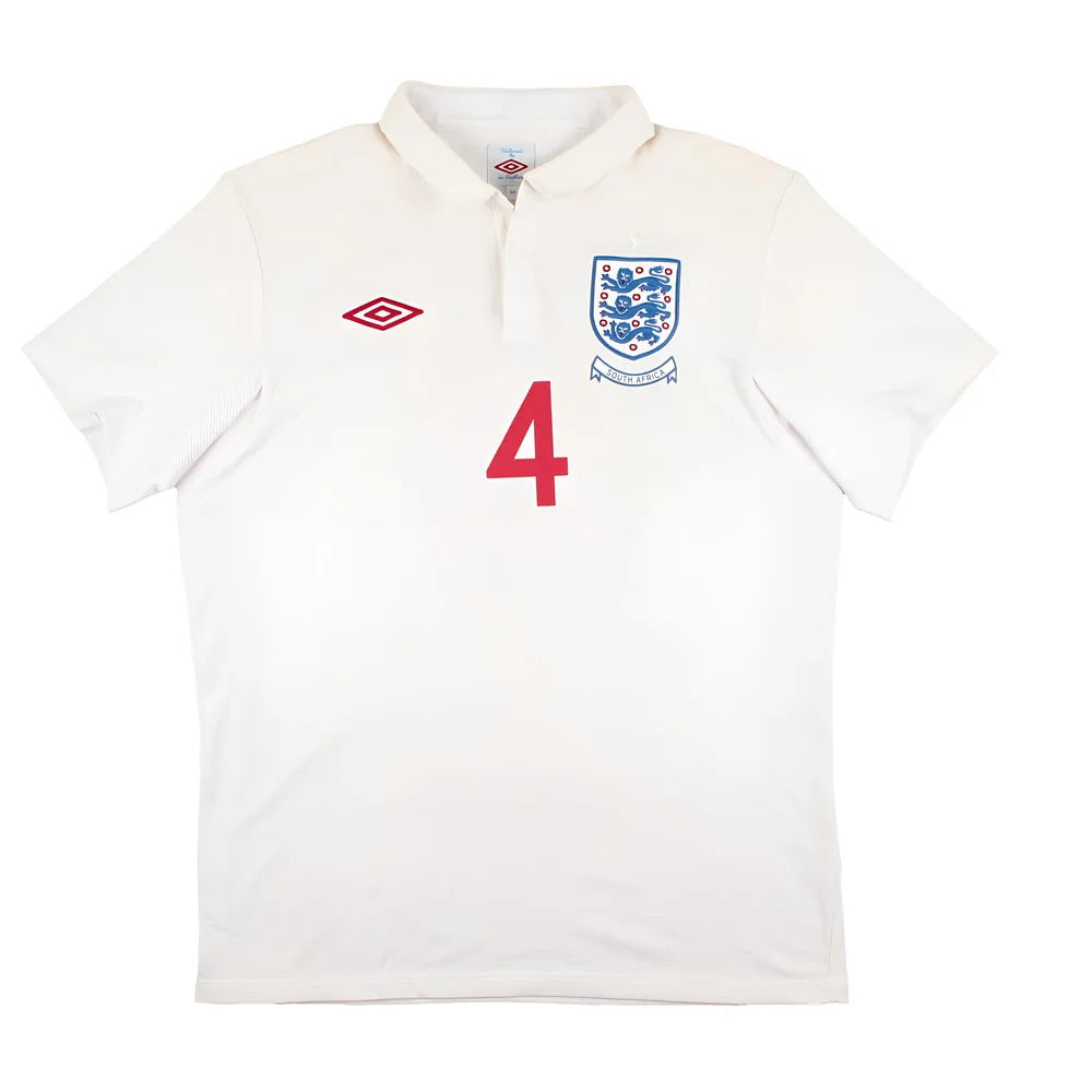 England 2010-12 Home Shirt (Gerrard #4) (L) (Excellent)_1