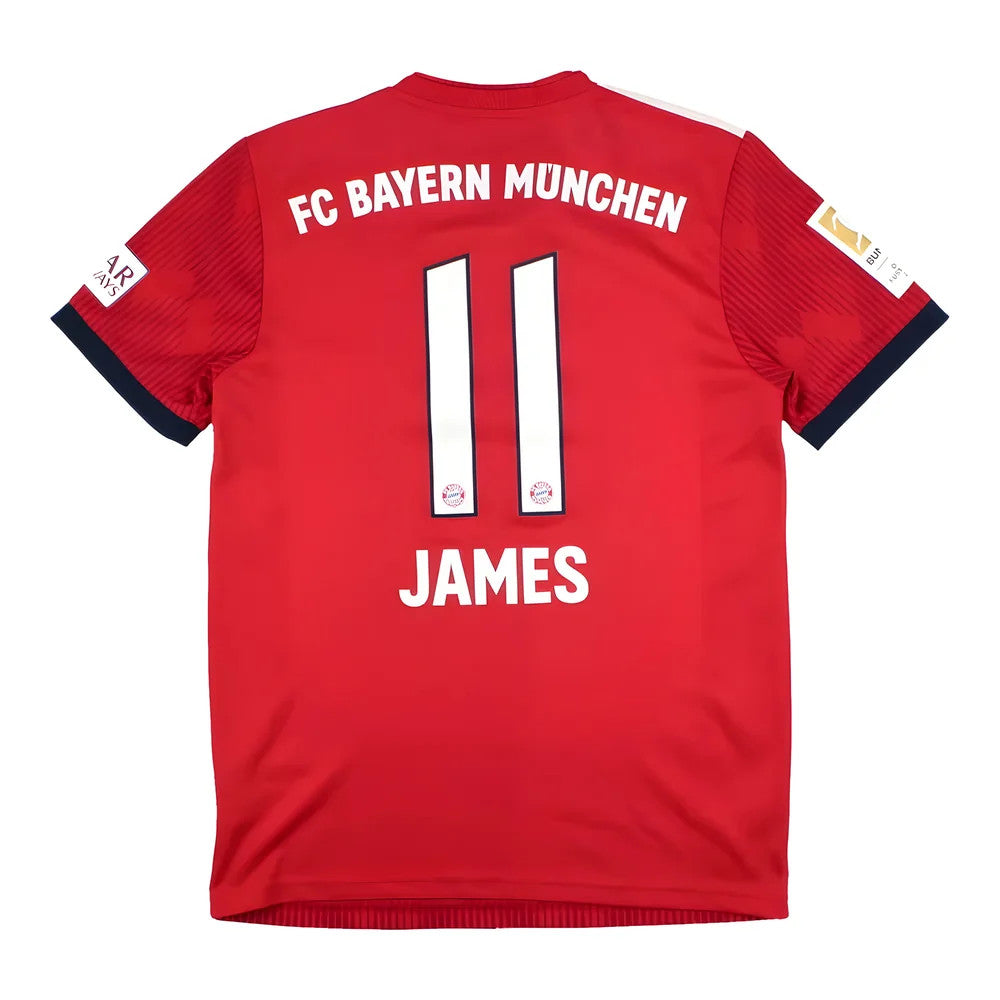 Bayern Munich 2018-19 Home Shirt (S) James #11 (Excellent)_1