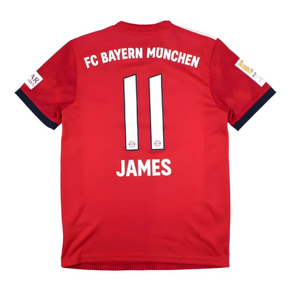 Bayern Munich 2018-19 Home Shirt (S) James #11 (Excellent)_1