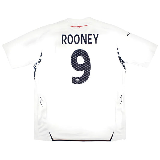 England 2007-09 Home Shirt (XL) Rooney #9 (Excellent)_0