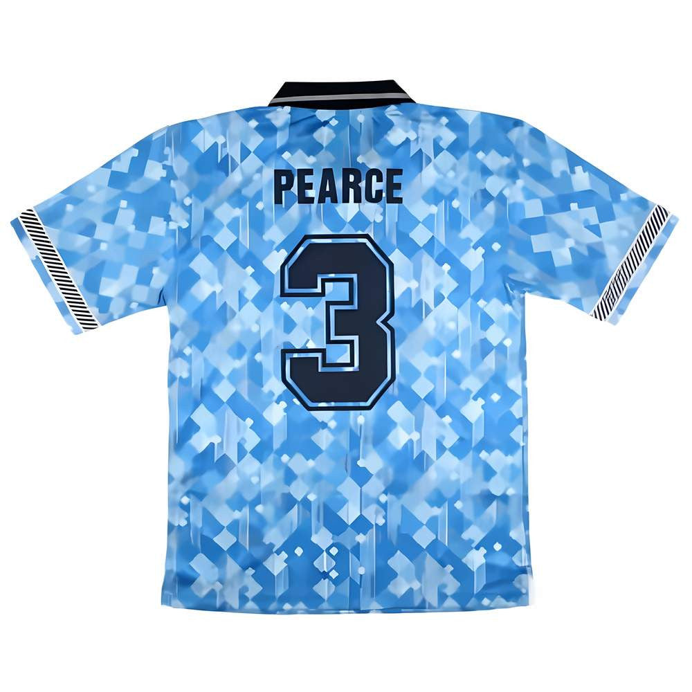England 1990 Score Draw Third Shirt (M) Pearce #3 (Excellent)_0