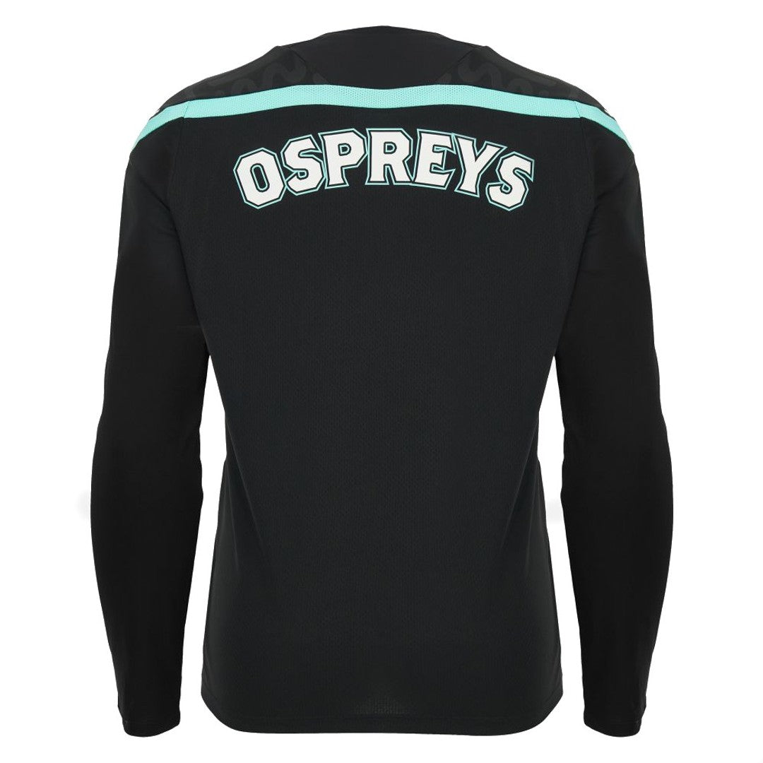2026-2027 Ospreys Rugby Poly Long Sleeve Training Shirt (Black)_1