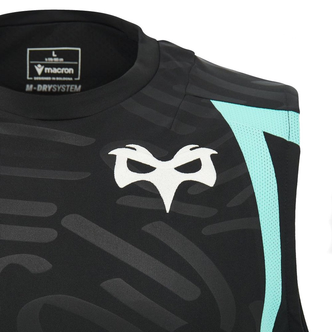 2026-2027 Ospreys Rugby Poly Sleeveless Training Shirt (Black)_3