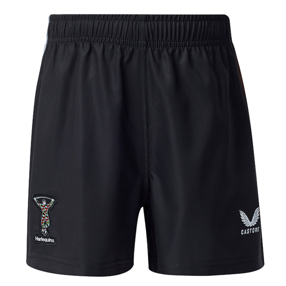 2026-2027 Harlequins Home Shorts (Black) - Kids_0