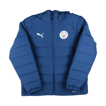 2026-2027 Man City Training Hooded Padded Jacket (Blue Jewel) - Kids_0