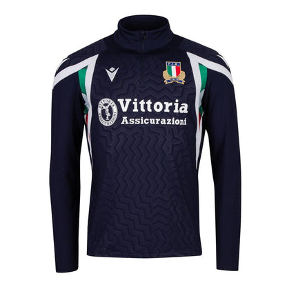 2026-2027 Italy Rugby Training 1/4 Zip (Navy)_0