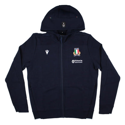 2026-2027 Italy Rugby Full Zip Travel Hoodie (Navy)_0