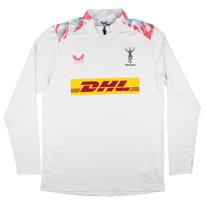 2026-2027 Harlequins Rugby Pre Match 1/4 Zip (White)_0