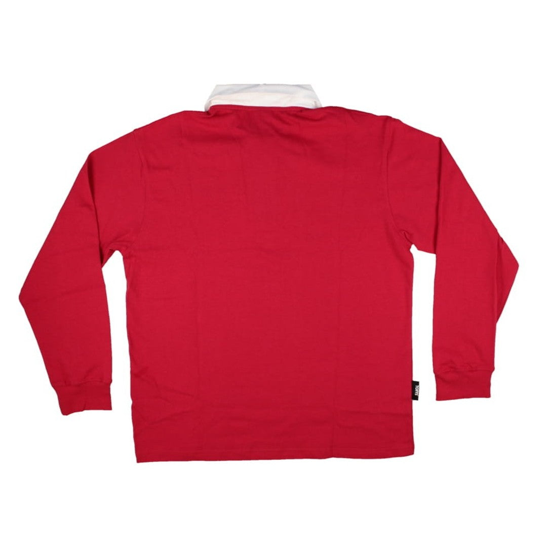 Tonga 1923 Home Vintage Rugby Long Sleeve Shirt (Red)_1
