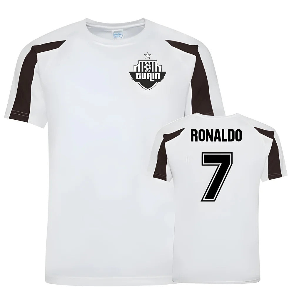 Cristiano Ronaldo Juventus Sports Training Jersey (White)_1