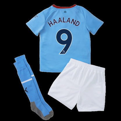 2022-2023 Man City Home Mini Kit (HAALAND 9)_3