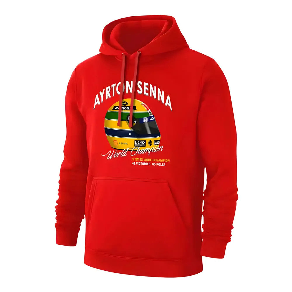 Ayrton Senna Helmet footer with hood, red_1