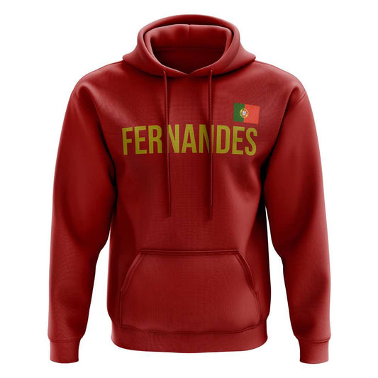 Bruno Fernandes Portugal name hoody (red)_1