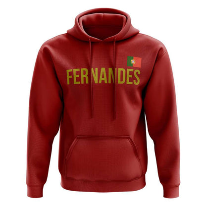 Bruno Fernandes Portugal name hoody (red)_1